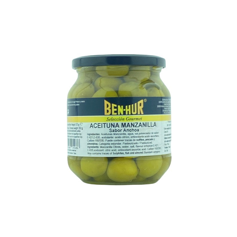 MANZANILLA SABOR ANCHOA 160/200 CAROLINA 350 GRS