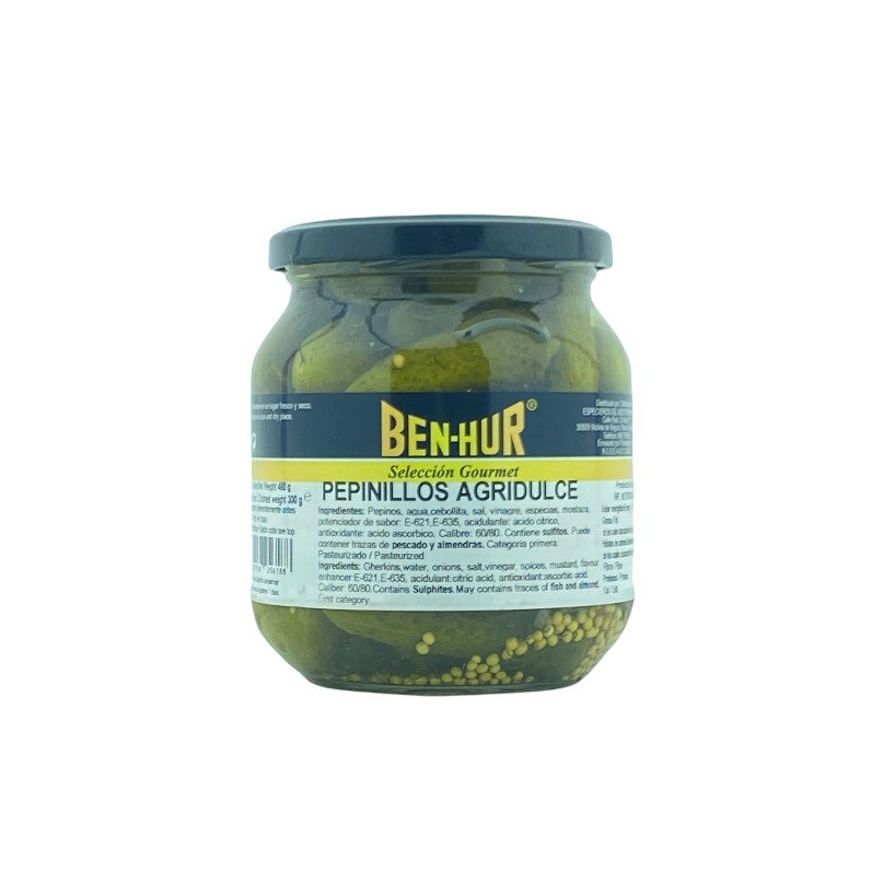 PEPINILLOS AGRIDULCE MOSTAZA 80/120 CAROLINA 300 GRS