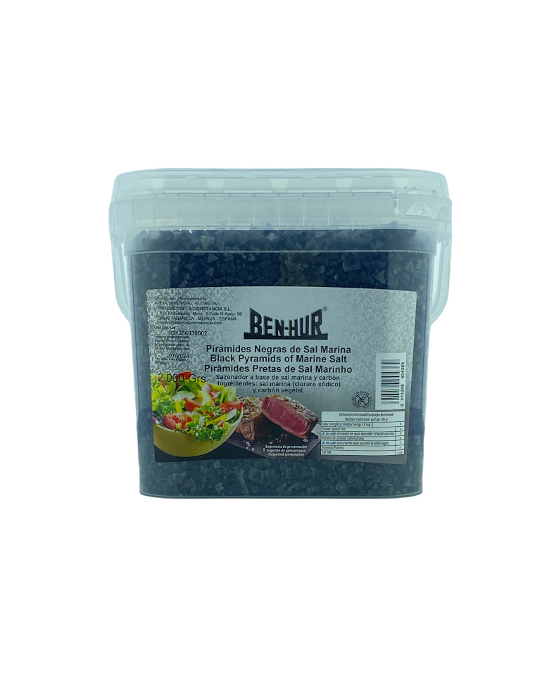 PIRAMIDES NEGRAS DE SAL MARINA CUBO 2 KG