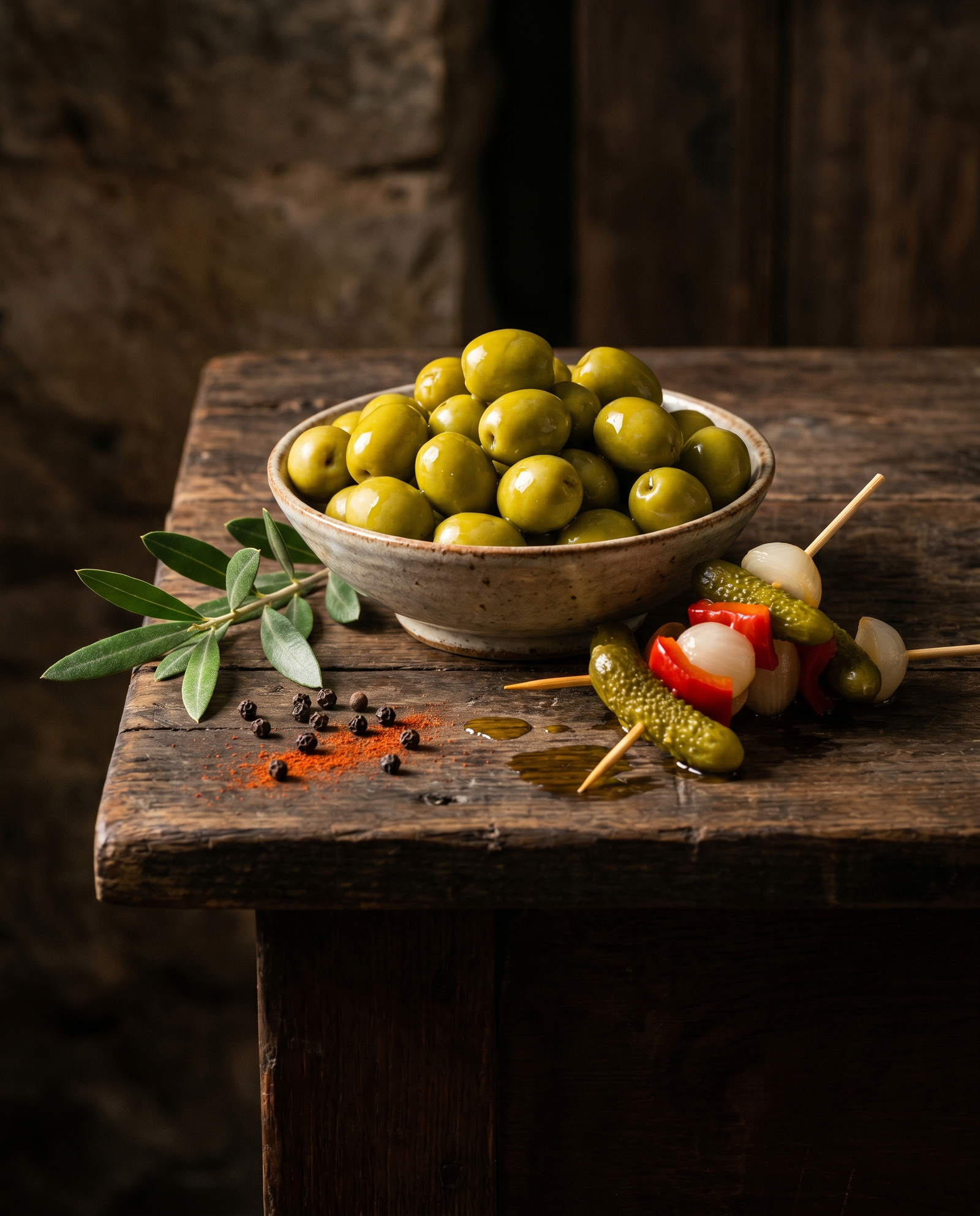Bol de aceitunas gordal con banderillas - Ben-Hur Selección